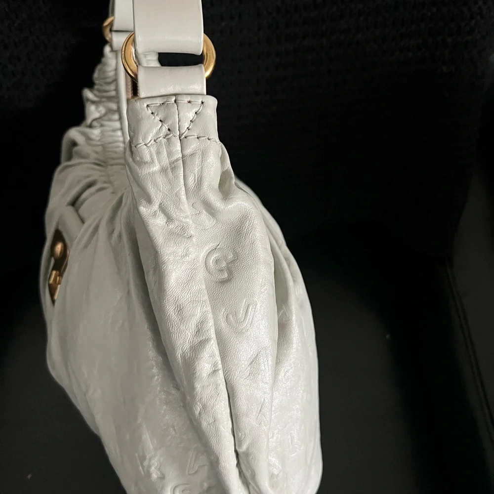Marc by Marc Jacobs Monogram Hobo Bag - Bone/Gray Leather - Picture 4 of 12